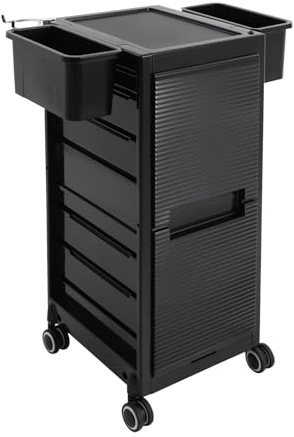 Rollwagen Servierwagen mit 6 Schubladen und 4 Rollen Aufbewahrungswagen Aufbewahrung Trolley Kunstwagen Organizer für Friseursalons Labore 39 * 35 * 84cm