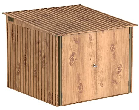 Tepro Box Garage, per biciclette di metallo, per 4 biciclette, Venatura del legno