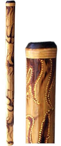Terré Bambus Didgeridoo, beflammt und bemalt, ungestimmt, 120cm