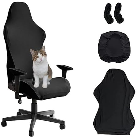 Zerci 4Pcs Fundas Silla Gaming, Funda Universal para Silla de Ordenador de Juego/Carreras, Fundas Sillas Oficina Funda Lavable para Silla (Solo Funda de Silla, Sin Silla)
