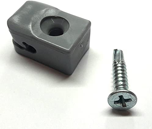 Spanndraht Maschendraht Zaun Spanndrahthalter Pfosten Geflecht Zubehör 100x grau