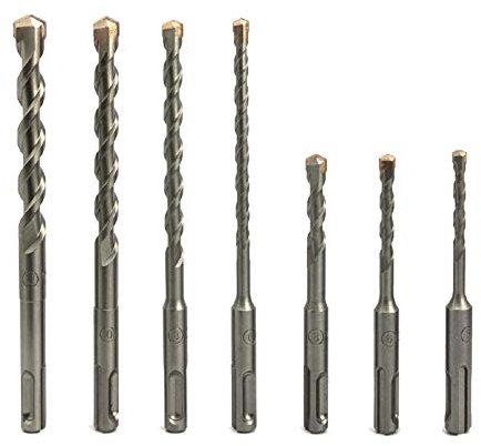 NORTOOLS SDS Plus Bohrer Set 7 tlg Hammerbohrer für Beton 2 Kopfschneidern PGM Mark für Stahlbeton Baugranit