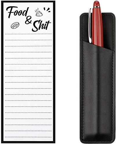 Zonon Magnetic Note Pad for Fridge with Pen Holder Grocery List Notepad Magnet Pad for Refrigerator Magnetic Shopping List Pad