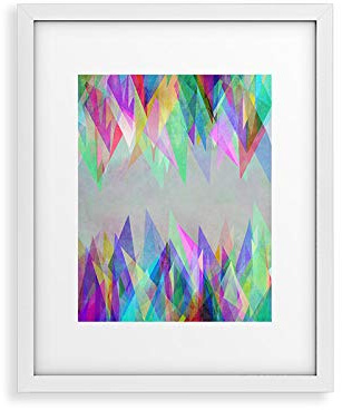 DENY Designs Cuadro artístico enmarcado blanco moderno, gráfico de 106 x 11 pulgadas x 14 pulgadas