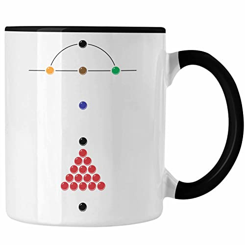 Trendation - Billard Pool Tasse Geschenk Queu Geschenkidee Spruch Grafik Plan (Schwarz)