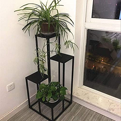 Multifonction nordique en fer forgé Échelle porte-fleurs Pot de fleurs Étagère Salon intérieur Chlorophytum au sol Cadre d'affichage décoratif (Color : Iron Panel)