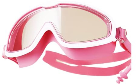 HFYMXNB Lunettes de Natation pour Enfants, Lunettes de Plongée Enfant, Lunettes de Natation Anti-Buée, Lunette Piscine Enfant, Protection UV, pour Filles et Garçons