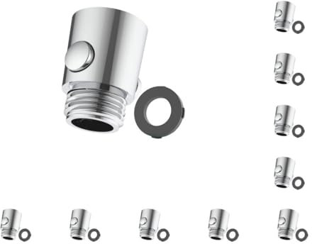 10 Set Absperrventil für Duschkopf Dusche Durchflussregelventil für Handbrause Silber