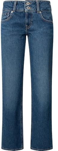 Pepe Jeans Jean Droit pour Femme LW, Bleu (Denim - Ee3), 29W / 30L