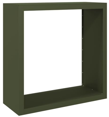 vidaXL Rastrelliera per Legna da Ardere Verde 100x40x100 cm in Acciaio