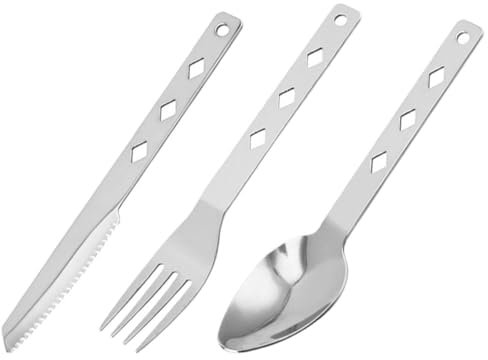 BESPORTBLE Edles Edelstahl-set 4-teilig Camping-besteck Klappbar Kompakt Und Stabil Für Unterwegs