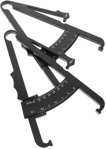 Gatuida 2piezas Calibradores De Grasa Corporal Pinza De Precisión Para Medir Pliegues Cutáneos Herramienta De Medición De Grasa Para Fitness y Uso Doméstico