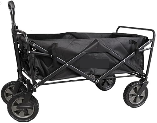 Chariot de jardin pliable avec 4 roues pour le camping en plein air et les festivals – Parfait pour les courses, le transport de matériel et la mobilité facile
