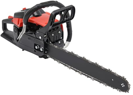 GasChainsaw 58cc 18 Inch Petrol Chainsaw with Automatic Lubrication & Dual Protection Switch 2.2KW High-Power Gasoline Chainsaw for Wood Cutting, Tree Pruning and Garden Logging