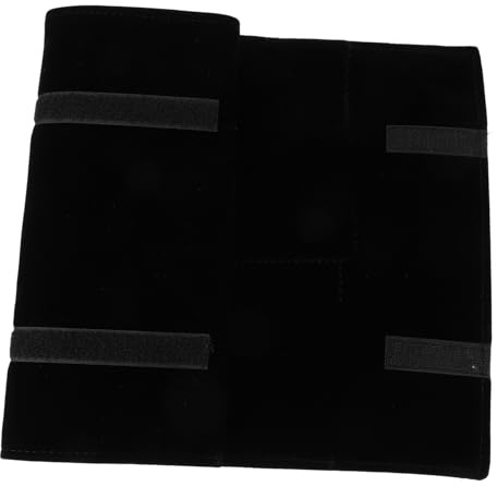 Ciieeo Organizzatore per Gioielli Portatile Nero in Panno Leggero, Borsa Compatta a Rotolo per Viaggi e Conservazione di Orecchini e Collane