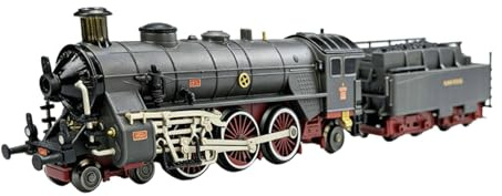 Mqiklt Giocattolo Locomotiva a Vapore con Fumo, Luci e Suoni, Modello di Locomotiva Elettrica, Trenino Elettrico per Bambini, Ideale Come Regalo di Natale o di Compleanno, Nero