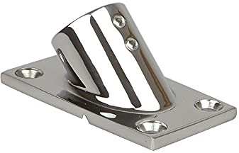 cKqYYdSxiaOCheN 1PC 45 Degree Square Stainless Steel 316 Handrail Connectors Fittings 22mm 25mm Yacht Sailboat Railing Mount Bracket Hardware(22mm-45 Degree)
