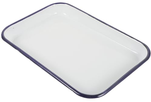 Plat à Four Rectangulaire en Émail Blanc, Plateau Émaillé | Plat Four Cuisine, Moule à Pâtisserie Antiadhésif, Plat Four