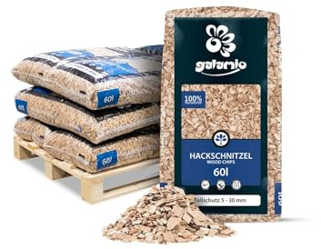 GALAMIO Holzhackschnitzel Fallschutz 5-30 mm 720 L (12 x 60 L) 1 Palette | Sicherheit auf Spielplätzen nach DIN 1177