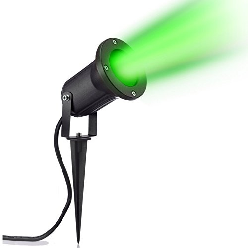 Auraglow Deep Recessed Garden Spike Light GU10 Holder IP65 Outdoor Uplighter - Green