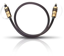 Oehlbach Hyper Profi Opto 200 - Erstklassiges optisches Digitalkabel mit Toslink-Steckern - Metallstecker, hohe Übertragungsrate - 2 m - schwarz