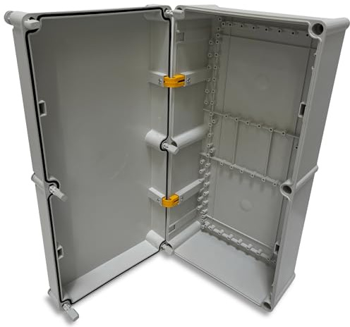 Quadro elettrico BOXEXPERT custodia in plastica serie Perle 540x270x160mm con cerniera interna IP 67 grigio chiaro RAL7035 custodia da parete Box