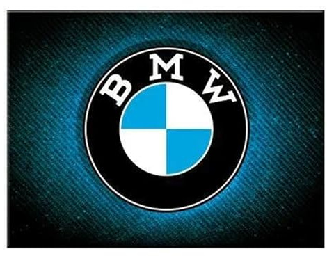 Nostalgic-Art Retro Kühlschrank-Magnet, 6 x 8 cm, BMW – Logo Blue Shine | Original BMW Lizenzprodukt (OLP), aus Metall, Vintage Design, Geschenk-Idee für BMW-Fans