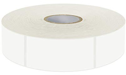 Hebayy 1000 wasserdicht entfernbare Etiketten Selbstklebend Haushaltsetiketten,wasser und öldicht mit Perforationslinie für Lebensmittelbehälter, Gläser-, Speisekammerorganisation（2.5 x 5 cm）