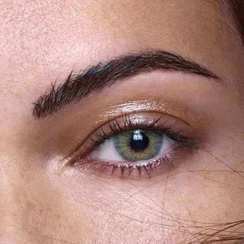 ANESTHESIA farbige Kontaktlinsen GRIS (Dioptrien -0.00) – stark deckende Monatslinsen der ANESTHETIC Serie für 6 Monate, Grau Grüne Farblinsen, perfekt für dunkle Augen