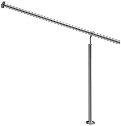 Monzana Ringhiera d'ingresso 100cm antiruggine interno esterno corrimano da parete