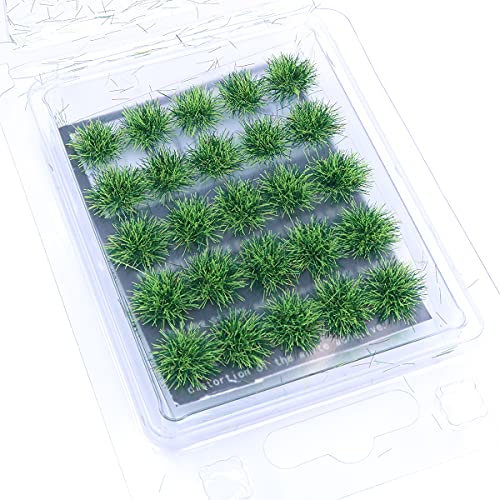Tiardey Grass Tufts Sand Table Set, kit de modèle de Terrain, grappe d'herbe d'arbuste, utilisé pour Les paysages Miniatures, de thème de Table de Sable, modèle de Paysage - grappe d'herbe Verte