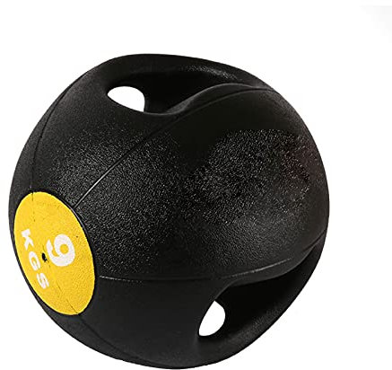 Medizinbälle Hua Gummielastischer Medizinball, Fitness-Agility- Und Balance-Trainingsbälle Für Damen Und Herren, Kraft-Schwerkraft-Ball, Doppelgriff-Design, 8 Gewichte (Size : 9kg)