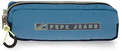 Pepe Jeans Duncan Federmäppchen, Blau, 22 x 7 x 3 cm, Polyester