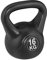 Relaxdays Kettlebell 16 kg, Kugelhantel Kunststoff, Fitness Workout, Schwunghantel, Damen & Herren, Rundgewicht, schwarz