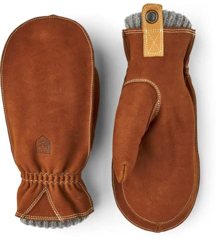 Hestra Unisex Oden Nubuck Handschuh Isolierte Wildleder Fäustlinge mit Wollfutter Winter Wandern & Outdoor für Damen & Herren, Cork, 8