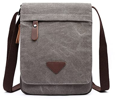 FANDARE Retro axelväska kanvas crossbody väska män kvinnor messenger skolväska passfodral väska för skola college campus pendling utomhus affärer resor små dagväskor
