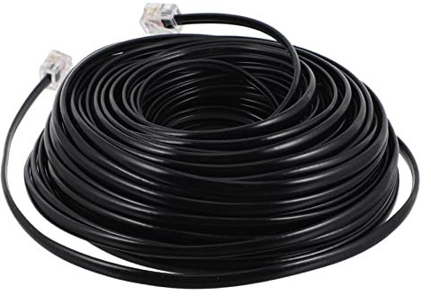 Parliky Long Landline Wire 20m Telephone Extension Cord Rj11 Connectors Phone Cable for Office/home