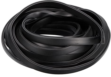 sourcing map U-Kanal-Kantenverkleidung, 5,5 m Länge, Gummischutz, Dichtungsstreifen, Kantenschutz, flache Passform für 1,5–2 mm Kante, (13/64 Zoll B x 7/16 Zoll H), Schwarz