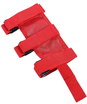 BESPORTBLE Cinghia di Fissaggio Estintore Resistente e Regolabile per Auto Supporto Sicuro per Veicoli, Fascia Porta Estintore per Montaggio Roll-bar e Bagagliaio, Rosso