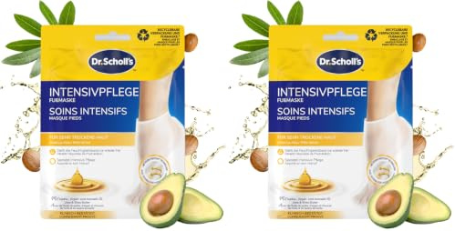 Scholl EXPERTCARE - Mascarilla nutritiva intensiva para pies con 3 valiosos aceites - Cuidado hidratante - 1 par de calcetines desechables (Paquete de 2)