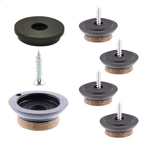 Wagner QuickClick® Filzgleiter Möbelgleiter Stuhlgleiter 4er-Set zum Anschrauben - 4X Basis Silencer Ø 14/17+Schraube+Gleitaufsatz austauschbar - SYNO Silencer Ø 20 mm - Made in DE - 16781600