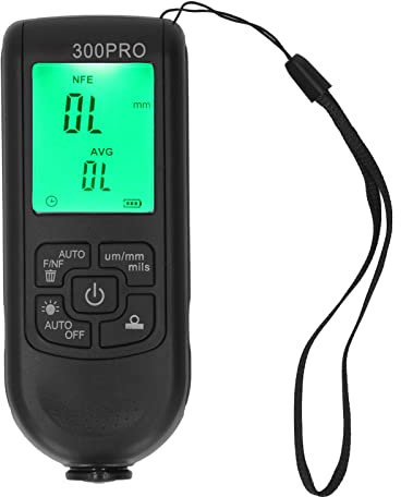 Eujgoov Lackdickenmessgerät, HW 300Pro AutolackDickenMessgerät Fackteschernmessgerät 0-2000 um für die Originalbeschichtung des Fahreugs (BLACK)