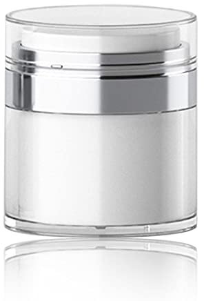 Qikam Acryl + PP Silikon Kosmetikbehälter Zylindrisch Pumpflasche 50 ml Einfarbig Tragbare Kosmetikbehälter Lotion Behälter Gesichtscreme Vakuumflasche Für Reisen