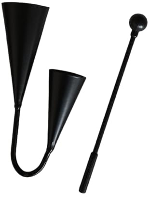 JISADER Agogo Bells Kuhglocke, lateinamerikanische Musik, Geburtstagsgeschenk, Handschlaginstrument, Doppelglocke, 25cmx14cm