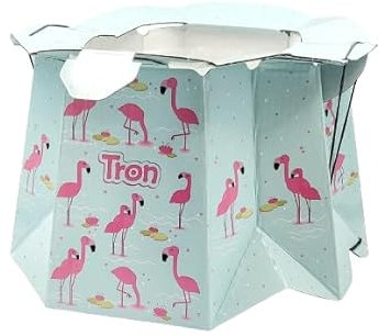 TRON Einweg-Kindertöpfchen Einweg-Baby-Töpfchen, Toilettentrainer, Maximale Belastung bis 30 kg Design: Flamingos 3-er Pack