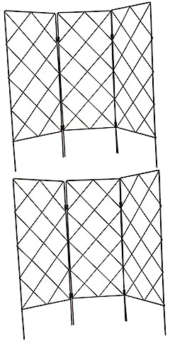 CIYODO Treillis De Jardin Métallique pour Plantes Grimpantes Cage à Tomates 2 Pièces Support Jardin Pliable en Fer Favorise Croissance Et Protection des Plantes