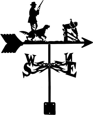 Veleta de metal de acero inoxidable, velero, pescador, bruja, cazador de águila, escena de granja retro, veleta de jardín, indicador de dirección del viento decorativo for casa, garaje, cúpula, graner