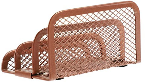 NAMOARLY Metall Aktenhalter Schreibtisch Organizer Filigran Verschleißfest Metallic Roségold Büro Zeitschriftenständer Für Zuhause Desktop Bücherregal