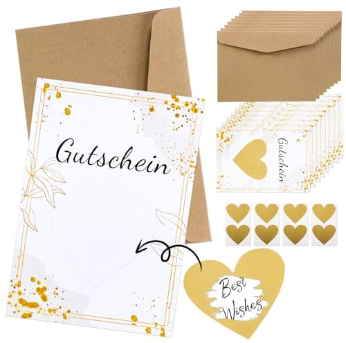 YUFFQOPC 8 Sätze Gutscheine zum Selber Ausfüllen Zum Beschriften, Rubbellose Selber Machen Gutschein zum Selber Ausfüllen Gutschein Karte Rubbellose selber Machen Geschenk Freundin Geburtstag