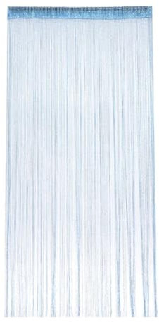 MDYTPT Tenda a fili di cristallo con nappe lucide, per porte e finestre, divisorio per la casa, colore: azzurro cielo